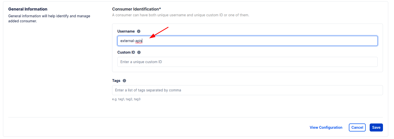 Tela de Consumidores
